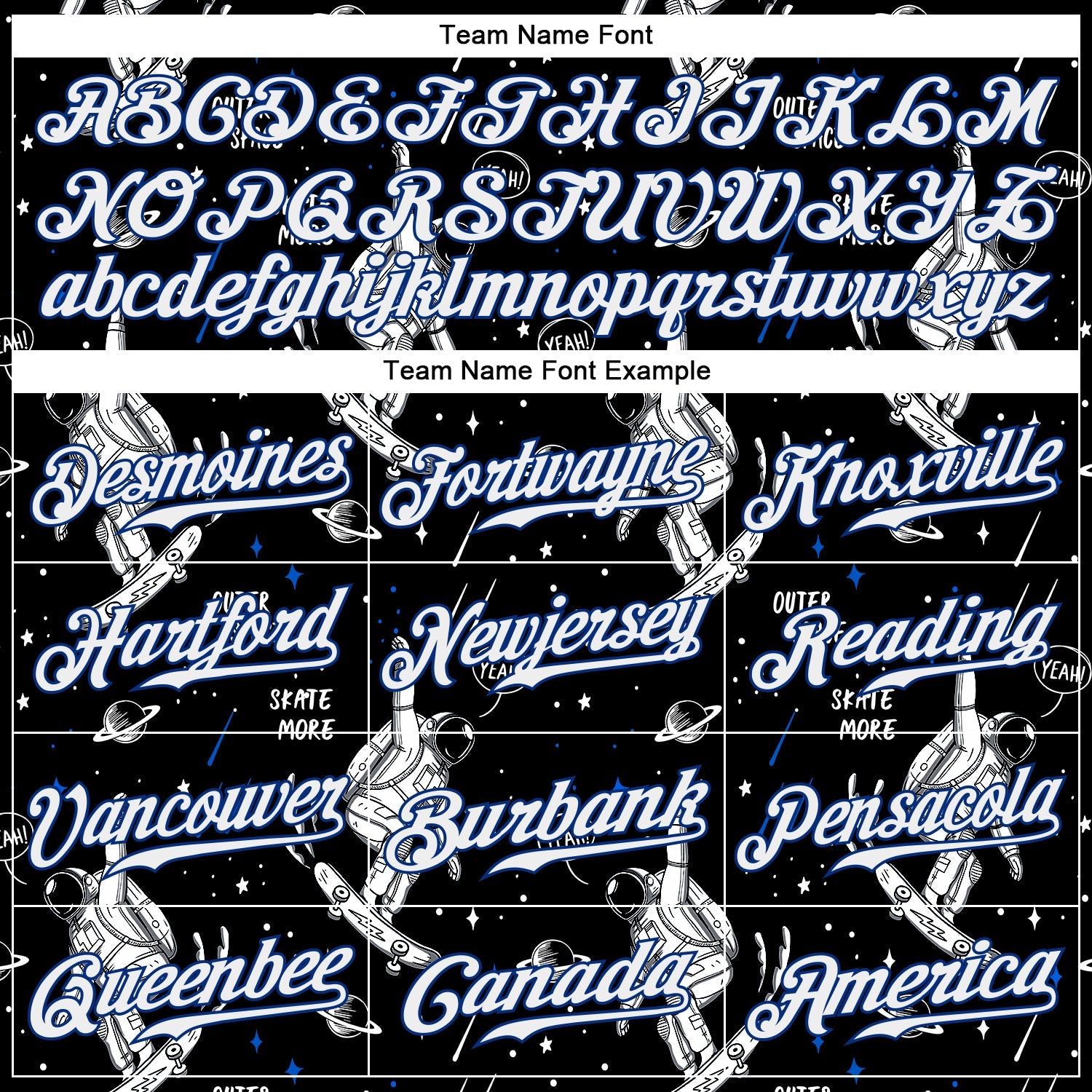 Custom Black White-Royal 3D Pattern Design Astronaut Authentic Baseball Jersey - Sky-Custom