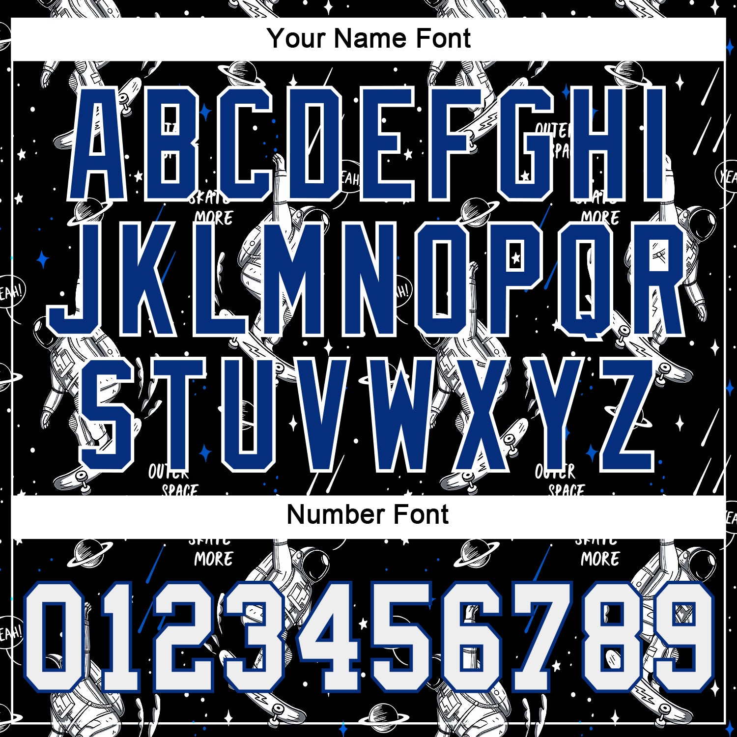 Custom Black White-Royal 3D Pattern Design Astronaut Authentic Baseball Jersey - Sky-Custom