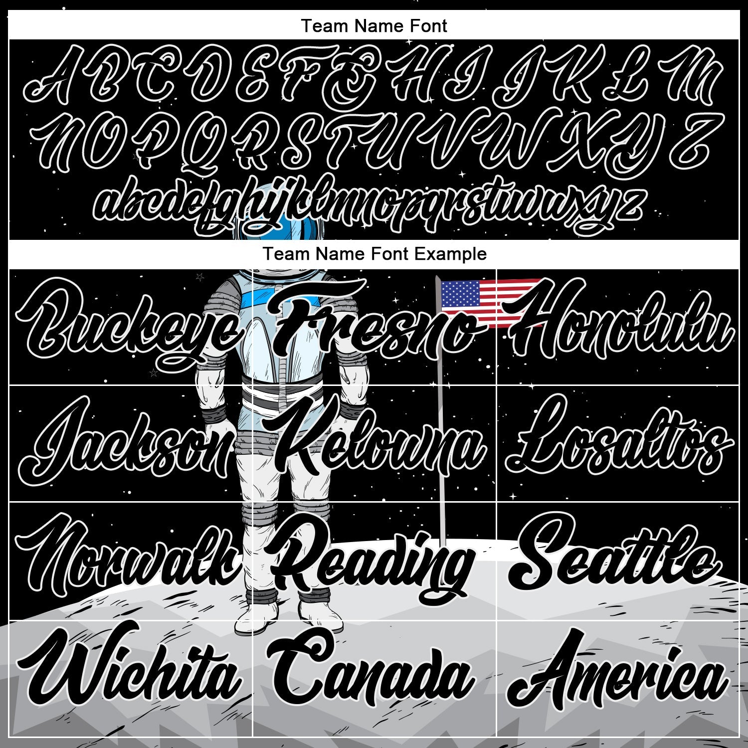Custom Black Black-White 3D Pattern Design Astronaut Authentic Baseball Jersey - Sky-Custom