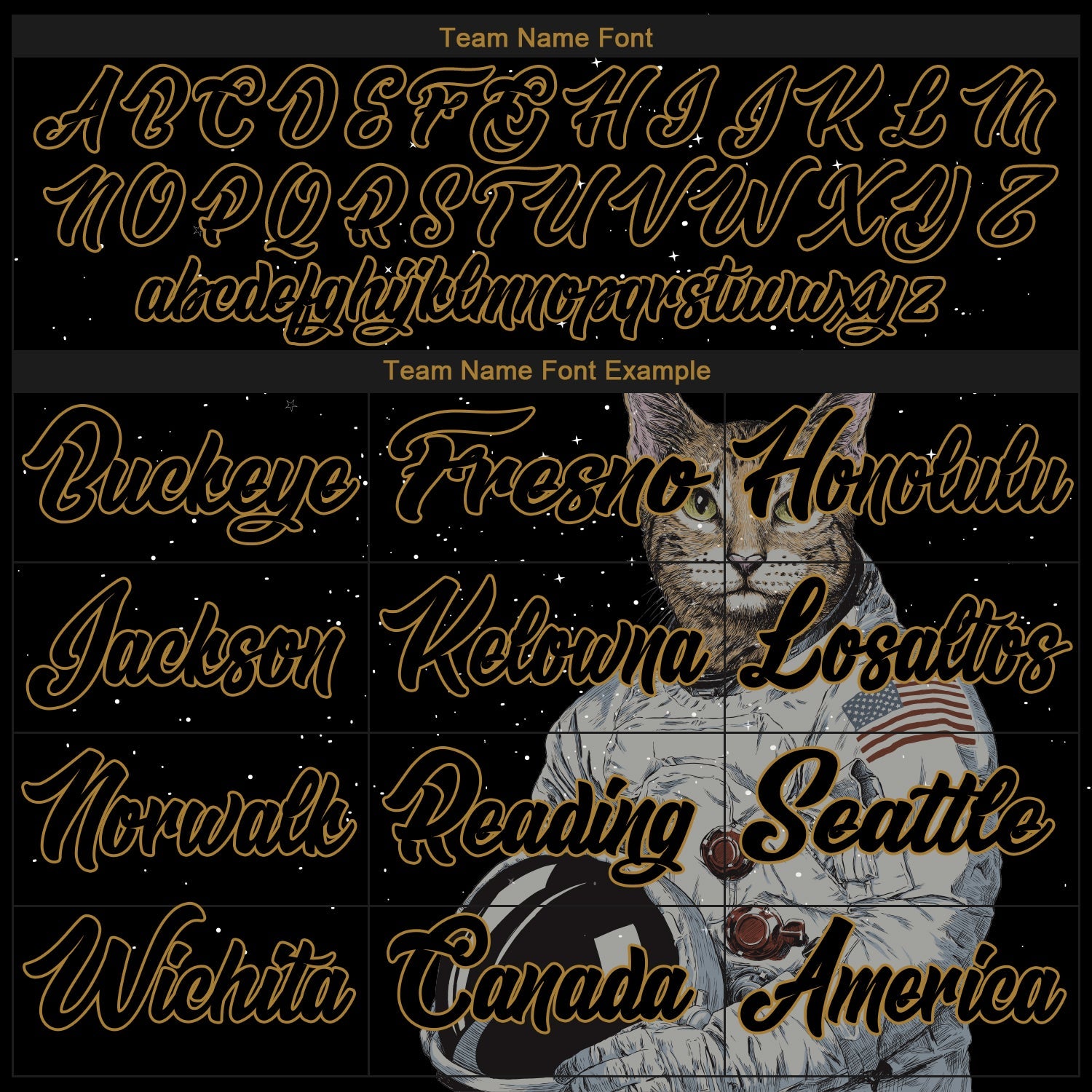 Custom Black Black-Old Gold 3D Pattern Design Astronaut Authentic Baseball Jersey - Sky-Custom