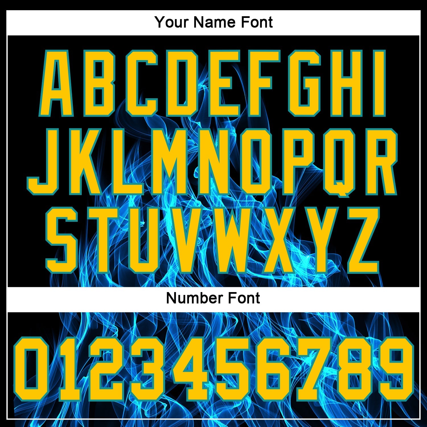 Custom Black Gold-Teal 3D Pattern Design Flame Authentic Baseball Jersey - Sky-Custom