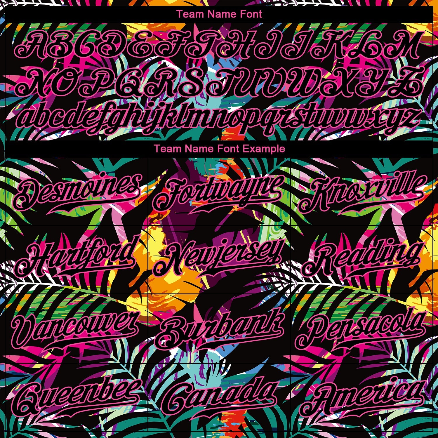 Custom Black Black-Pink 3D Pattern Design Tropical Palm Palm Leaves Authentic Baseball Jersey - Sky-Custom