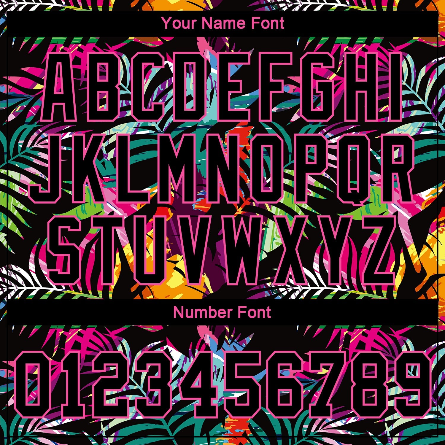 Custom Black Black-Pink 3D Pattern Design Tropical Palm Palm Leaves Authentic Baseball Jersey - Sky-Custom