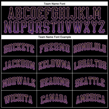 Custom Black Purple-Old Gold Authentic Drift Fashion Baseball Jersey - Sky-Custom
