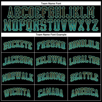 Custom Black Teal-Old Gold Authentic Drift Fashion Baseball Jersey - Sky-Custom