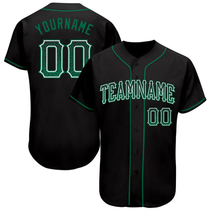Custom Black Kelly Green-White Authentic Drift Fashion Baseball Jersey - Sky-Custom