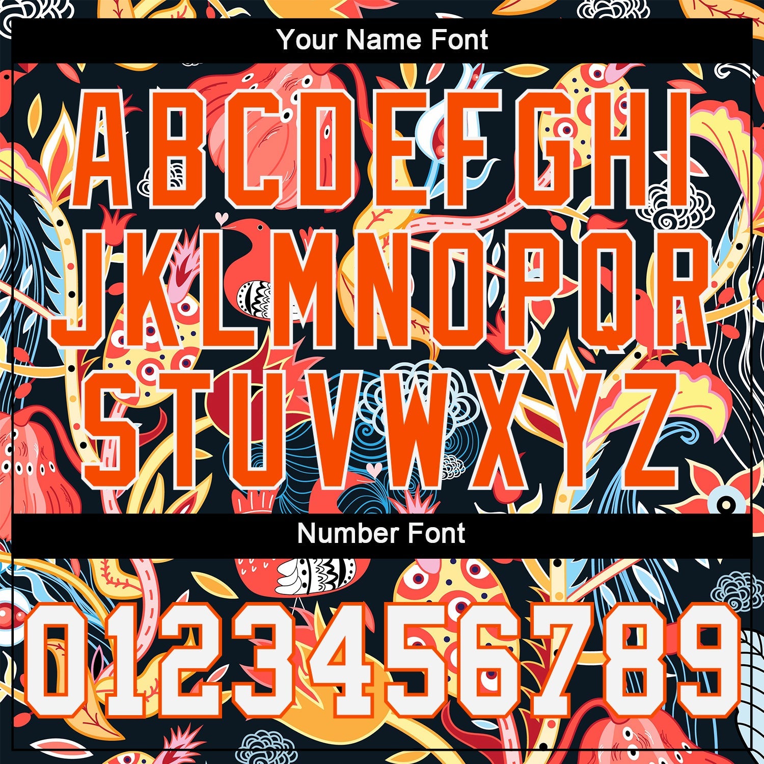 Custom Black White-Orange 3D Pattern Design Flowers Authentic Baseball Jersey - Sky-Custom