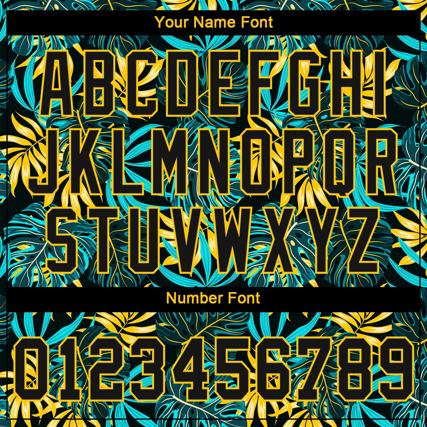 Custom Black Black-Gold 3D Pattern Design Tropical Palm Leaves Authentic Baseball Jersey - Sky-Custom