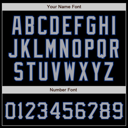 Custom Black Gray-Royal Authentic Baseball Jersey - Sky-Custom