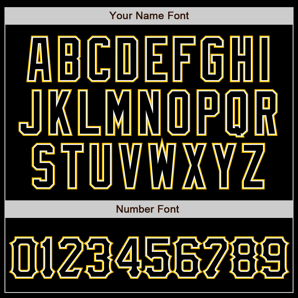 Custom Black Black-Gold Authentic Baseball Jersey - Sky-Custom