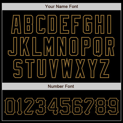 Custom Black Black-Old Gold Authentic Baseball Jersey - Sky-Custom