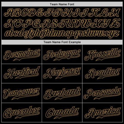 Custom Black Black-Old Gold Authentic Baseball Jersey - Sky-Custom