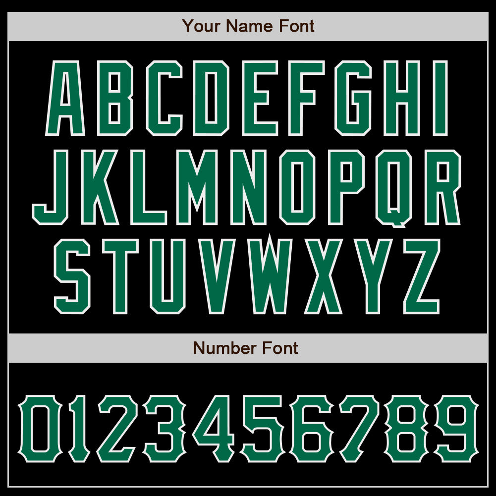 Custom Black Kelly Green-White Authentic Baseball Jersey - Sky-Custom