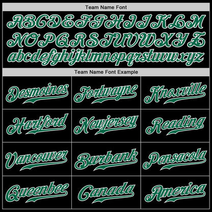 Custom Black Kelly Green-White Authentic Baseball Jersey - Sky-Custom