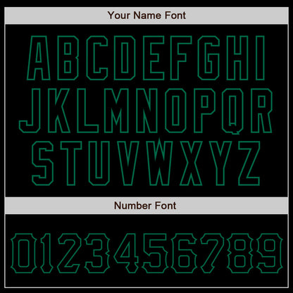 Custom Black Black-Kelly Green Authentic Baseball Jersey - Sky-Custom