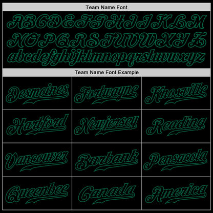 Custom Black Black-Kelly Green Authentic Baseball Jersey - Sky-Custom