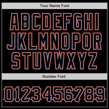 Custom Black Black-Orange Authentic Baseball Jersey - Sky-Custom