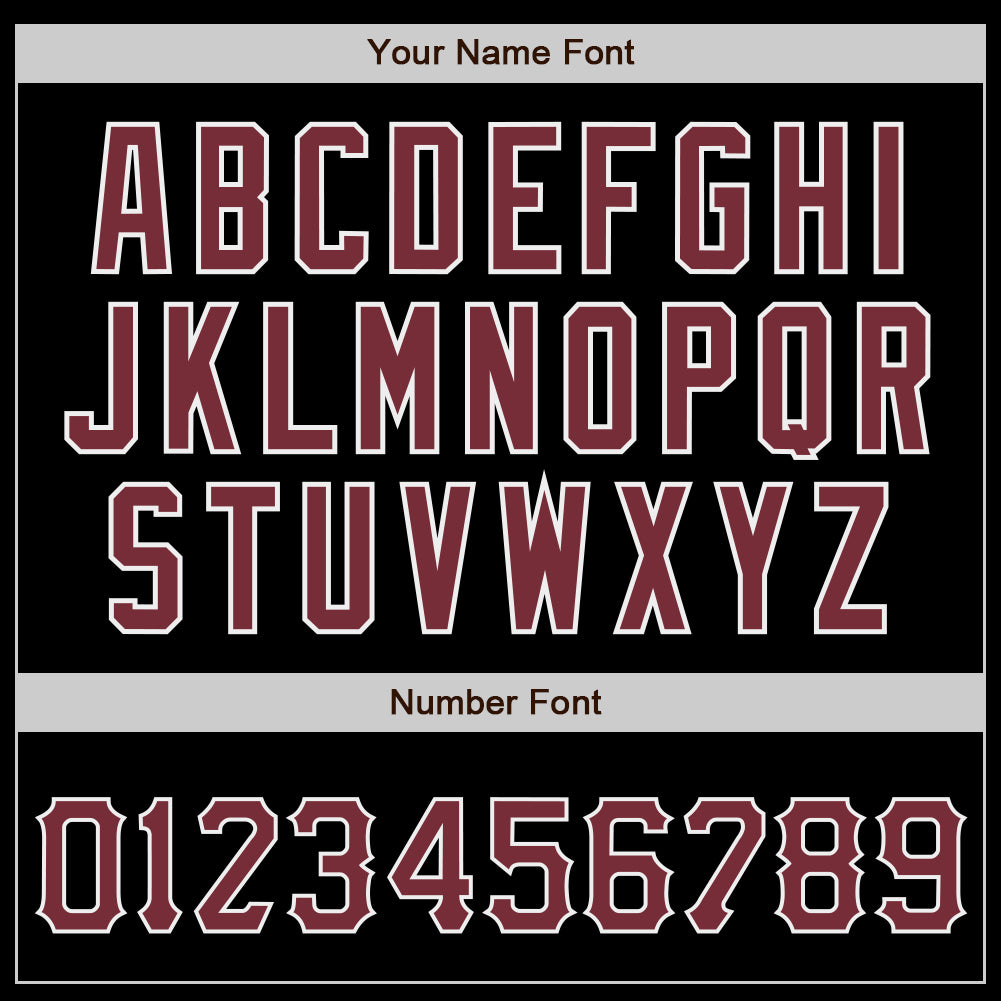 Custom Black Burgundy-White Authentic Baseball Jersey - Sky-Custom