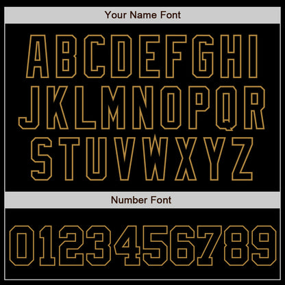 Custom Black Black-Old Gold Authentic Baseball Jersey - Sky-Custom