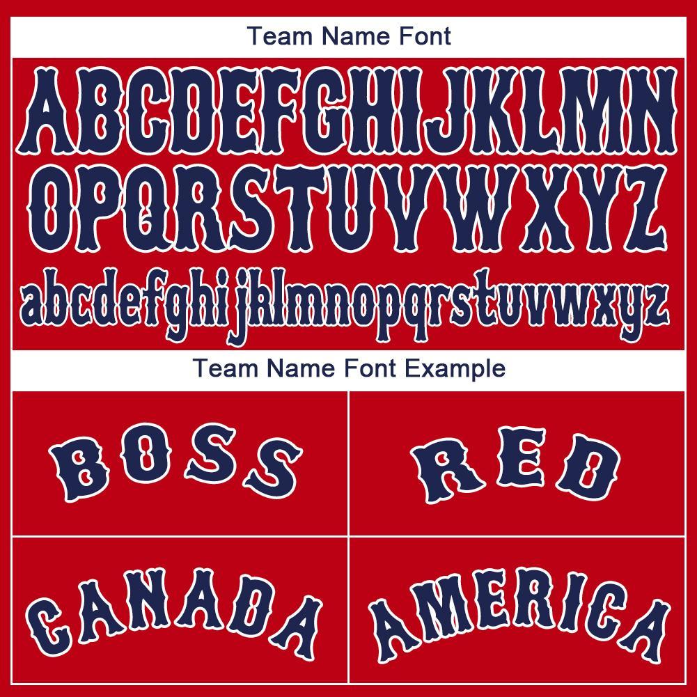 Custom Red Navy-White Baseball Jersey - Sky-Custom