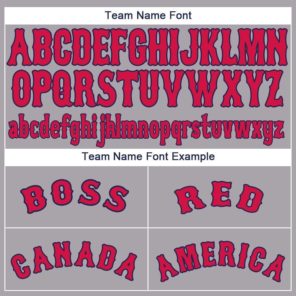 Custom Gray Red-Navy Baseball Jersey - Sky-Custom