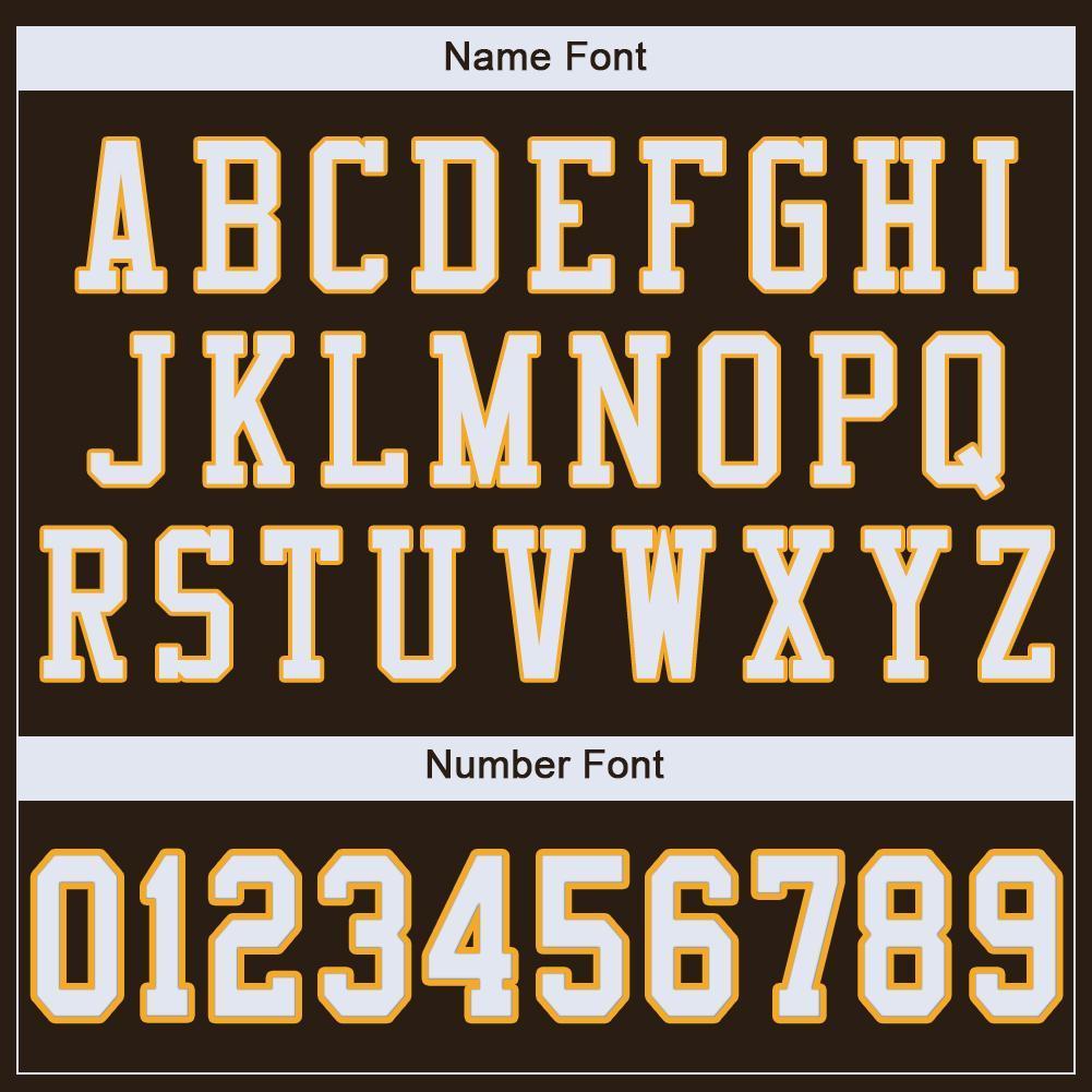 Custom Brown White-Gold Mesh Authentic Football Jersey - Sky-Custom