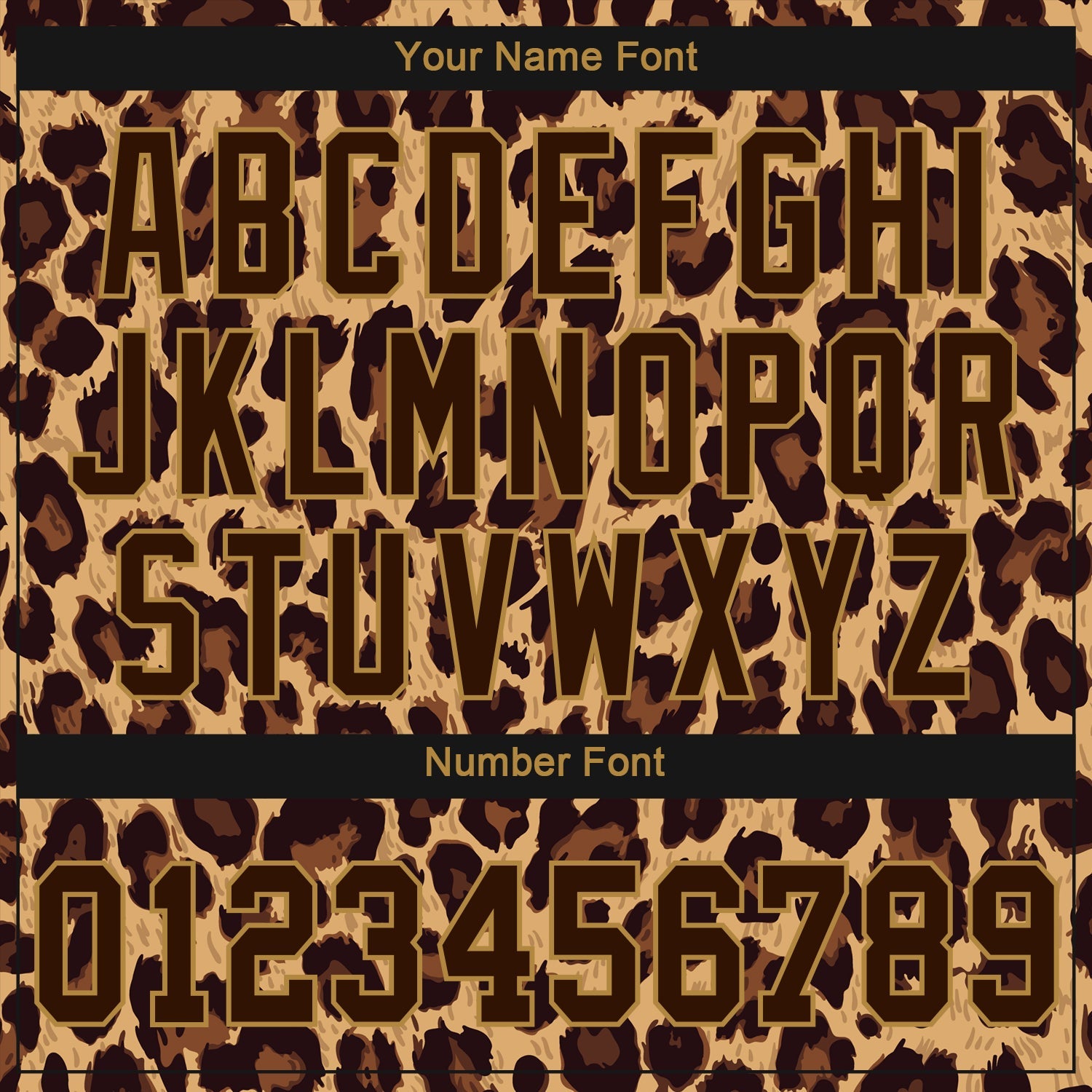 Custom Brown Brown-Old Gold 3D Pattern Design Leopard Authentic Baseball Jersey - Sky-Custom