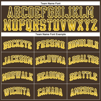Custom Brown Gold-White Authentic Drift Fashion Baseball Jersey - Sky-Custom