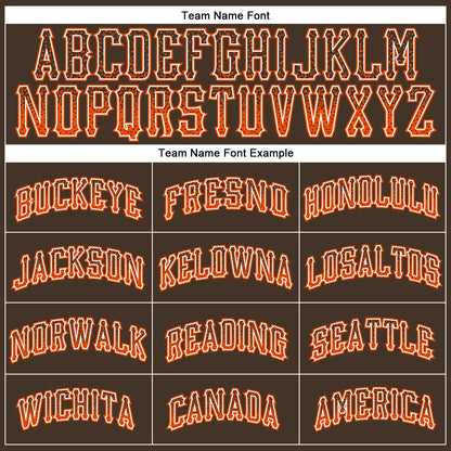 Custom Brown Orange-White Authentic Drift Fashion Baseball Jersey - Sky-Custom