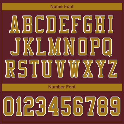 Custom Burgundy Old Gold-White Mesh Authentic Football Jersey - Sky-Custom