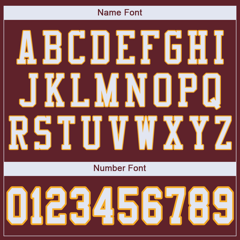 Custom Burgundy White-Gold Mesh Authentic Football Jersey - Sky-Custom