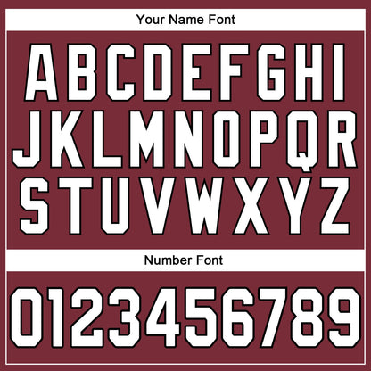 Custom Burgundy White-Black Mesh Authentic Throwback Football Jersey - Sky-Custom