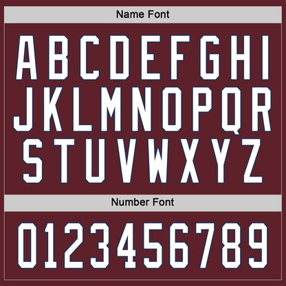 Custom Burgundy White-Navy Hockey Jersey - Sky-Custom