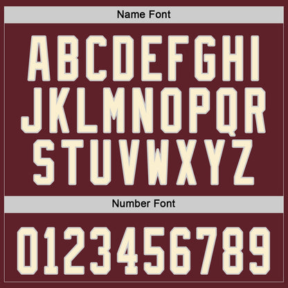 Custom Burgundy Cream-Black Hockey Jersey - Sky-Custom