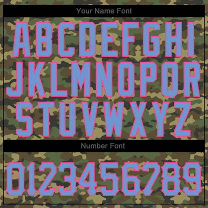 Custom Camo Light Blue-Pink Authentic Salute To Service Baseball Jersey - Sky-Custom