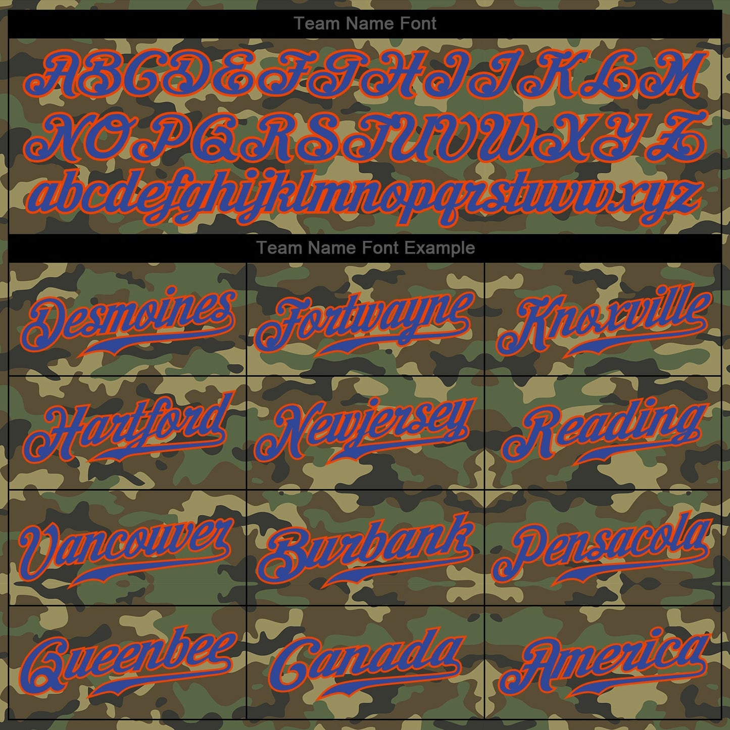 Custom Camo Royal-Orange Authentic Salute To Service Baseball Jersey - Sky-Custom