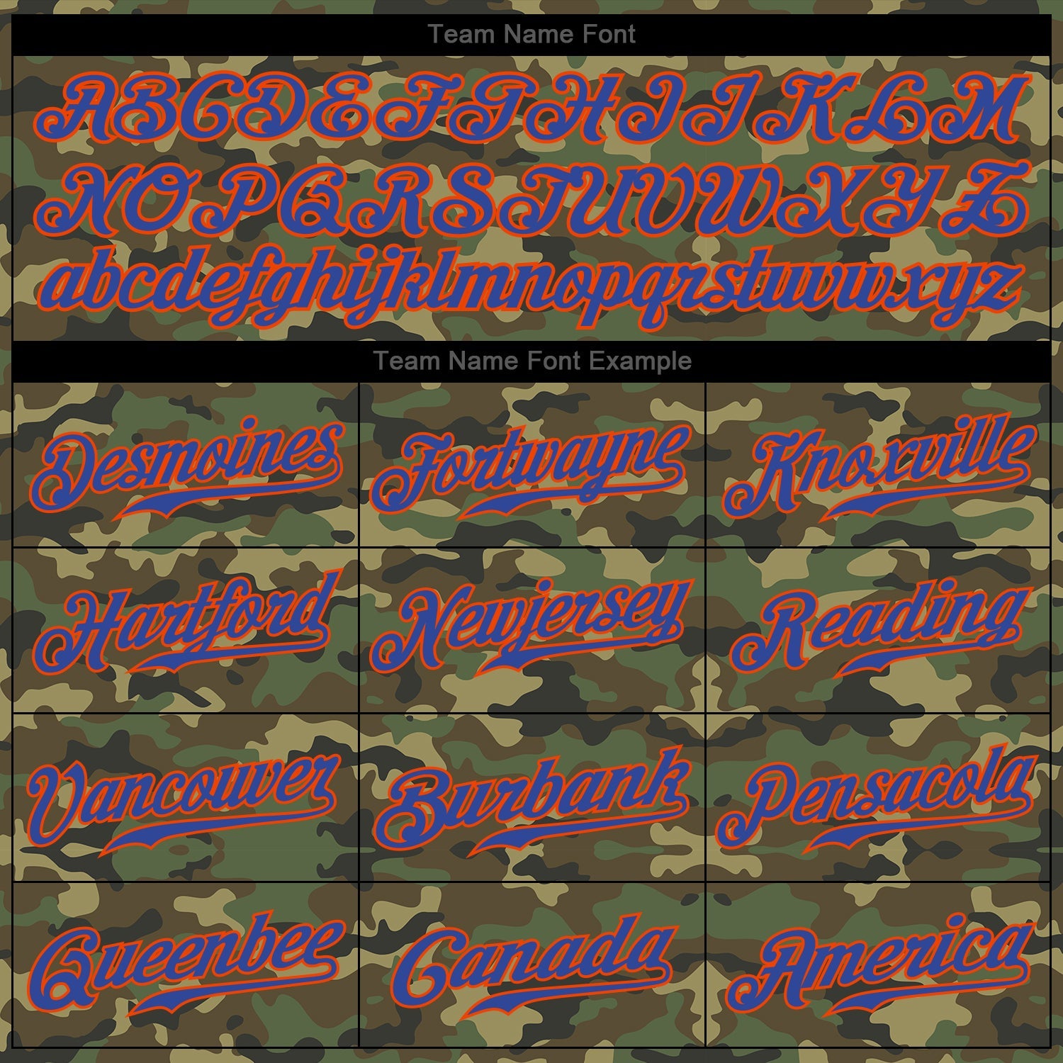 Custom Camo Royal-Orange Authentic Salute To Service Baseball Jersey - Sky-Custom