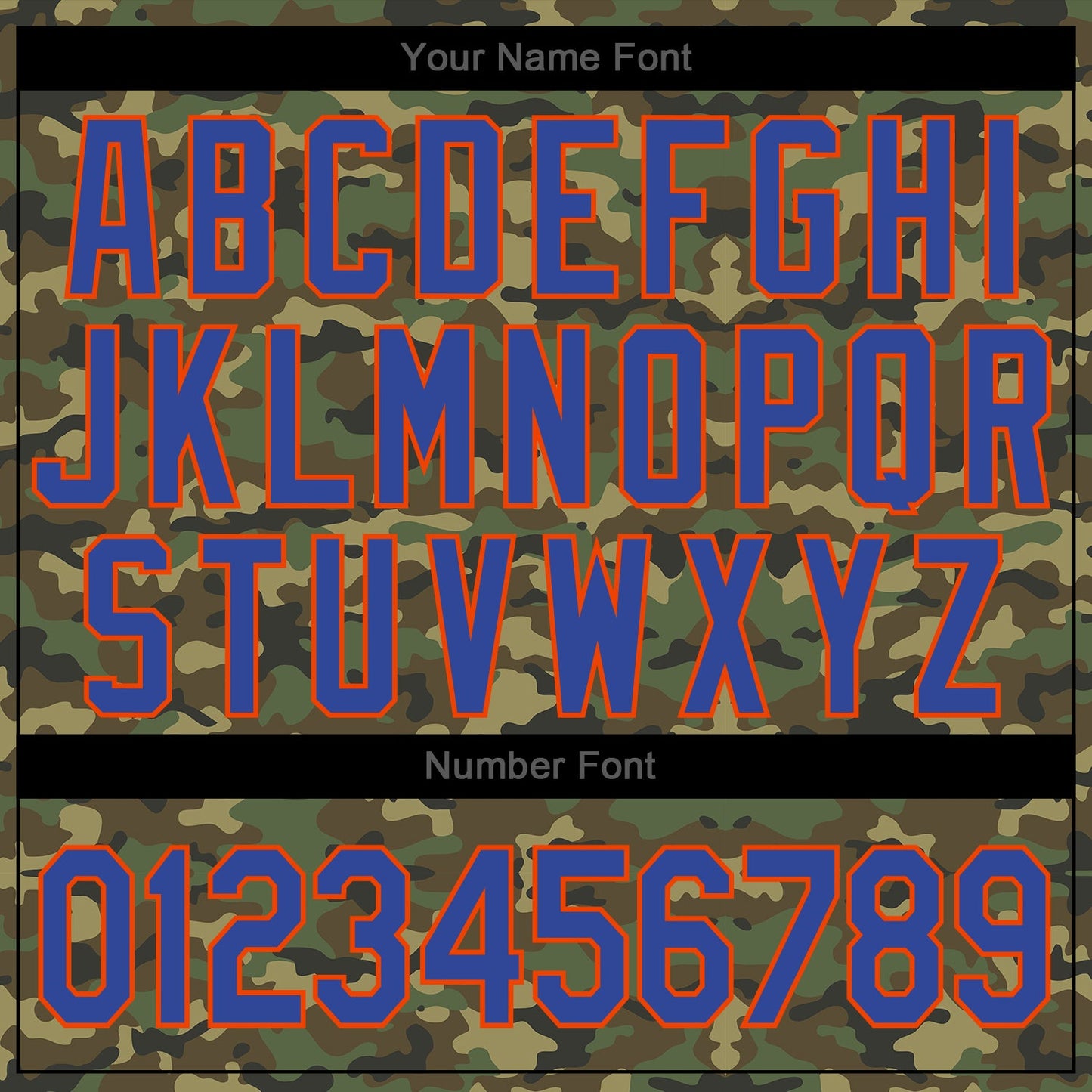 Custom Camo Royal-Orange Authentic Salute To Service Baseball Jersey - Sky-Custom