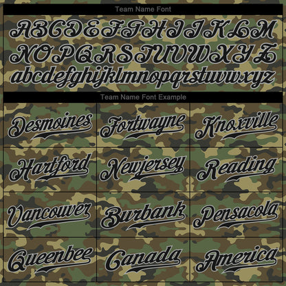 Custom Camo Black-Gray Authentic Salute To Service Baseball Jersey - Sky-Custom