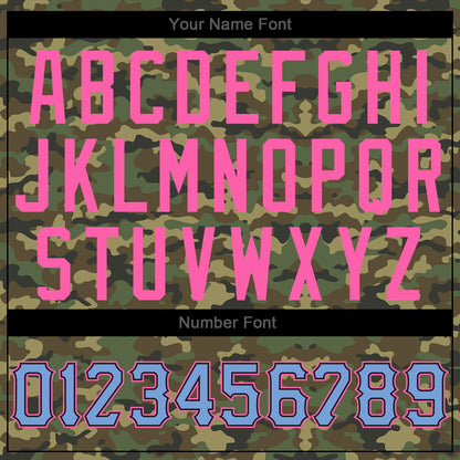 Custom Camo Light Blue-Pink Authentic Salute To Service Baseball Jersey - Sky-Custom