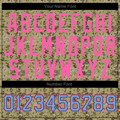 Custom Camo Light Blue-Pink Authentic Salute To Service Baseball Jersey - Sky-Custom