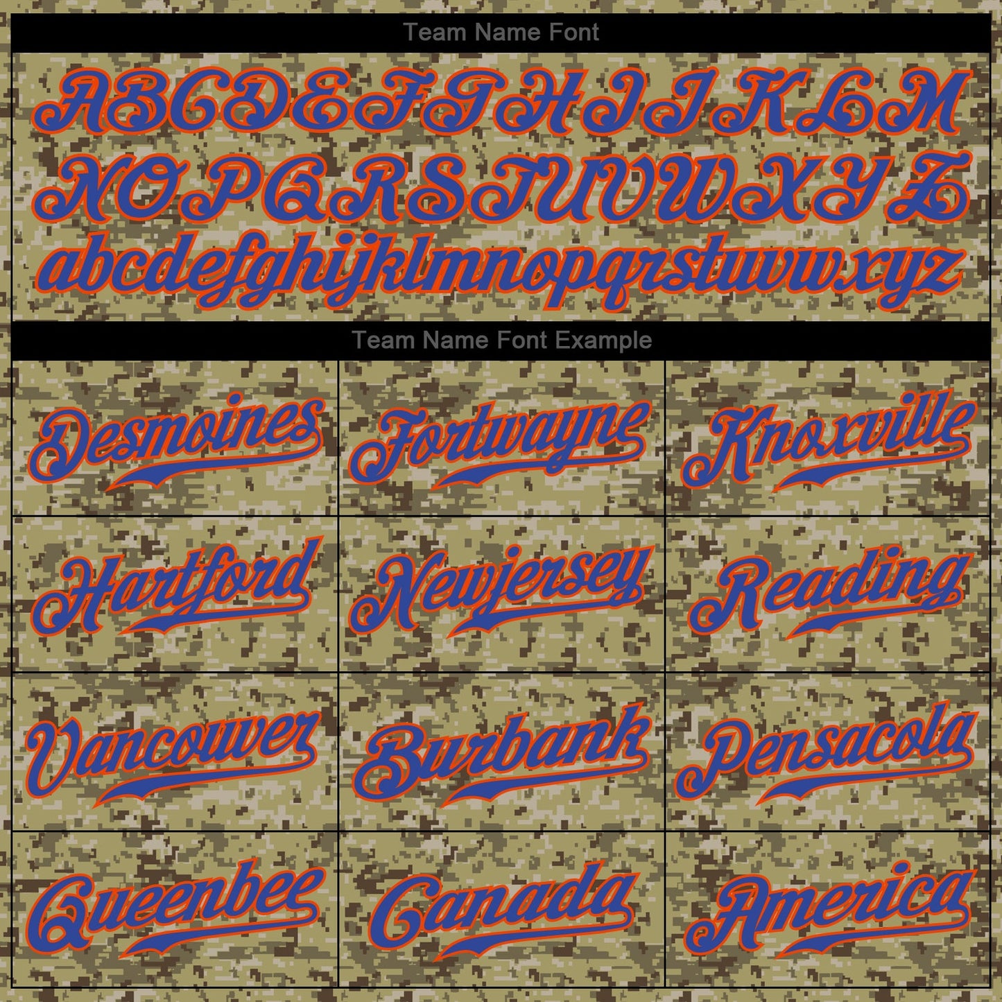 Custom Camo Royal-Orange Authentic Salute To Service Baseball Jersey - Sky-Custom