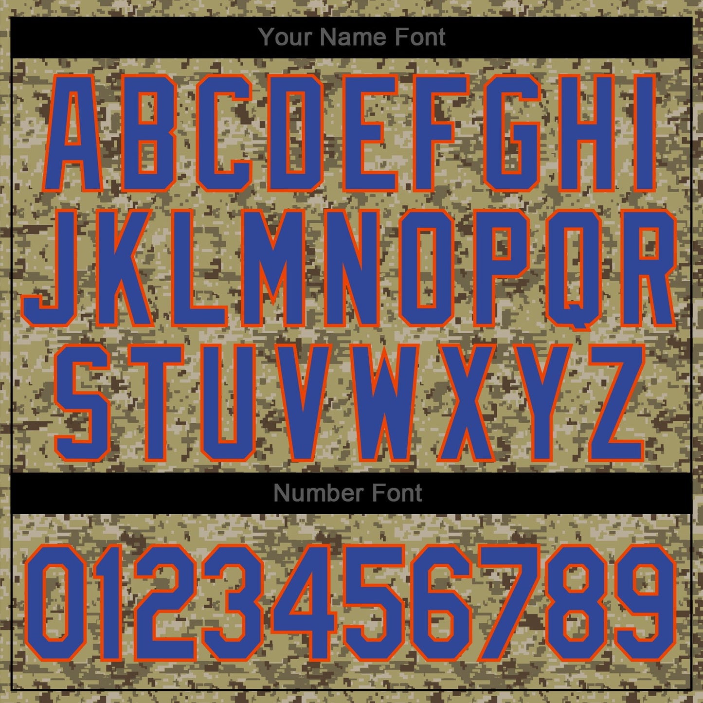 Custom Camo Royal-Orange Authentic Salute To Service Baseball Jersey - Sky-Custom