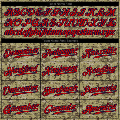 Custom Camo Red-Navy Authentic Salute To Service Baseball Jersey - Sky-Custom