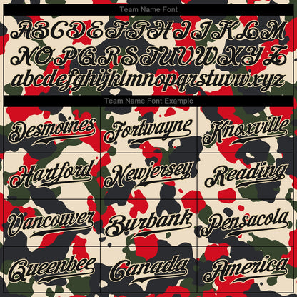 Custom Camo Black-Cream Authentic Salute To Service Baseball Jersey - Sky-Custom