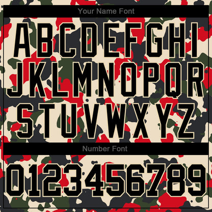 Custom Camo Black-Cream Authentic Salute To Service Baseball Jersey - Sky-Custom
