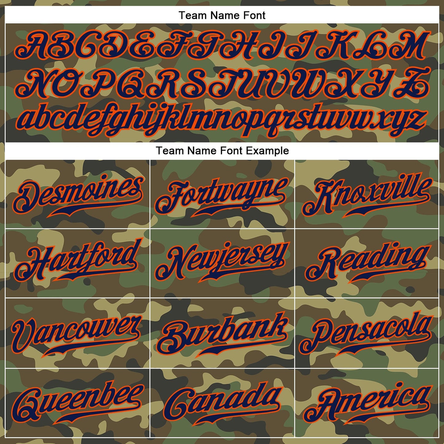 Custom Camo Navy-Orange Authentic Salute To Service Baseball Jersey - Sky-Custom