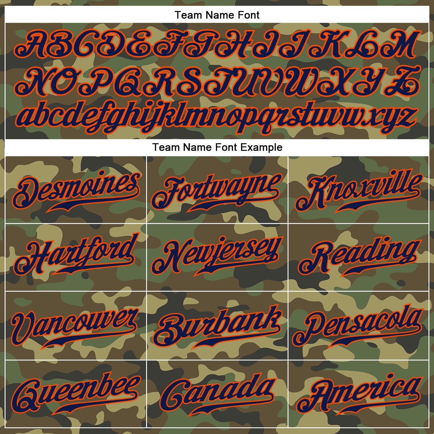 Custom Camo Navy-Orange Authentic Salute To Service Baseball Jersey - Sky-Custom