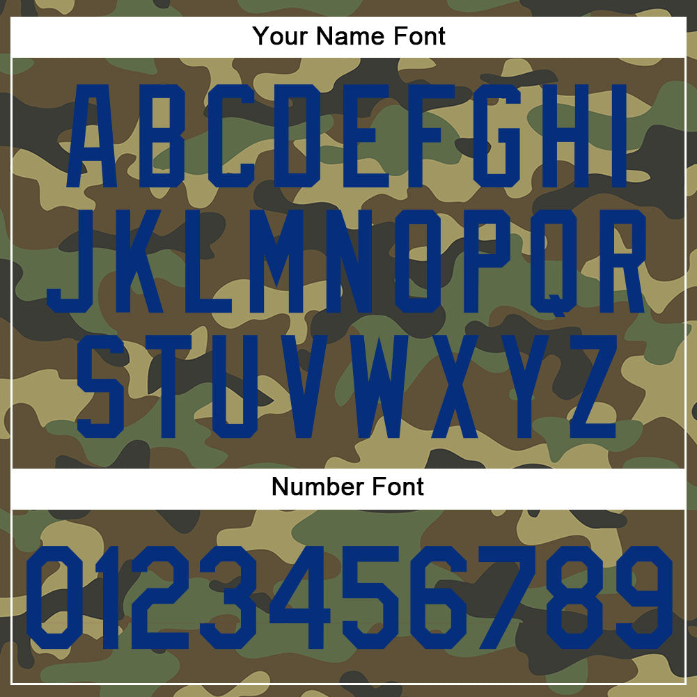 Custom Camo Royal-Red Authentic Salute To Service Baseball Jersey - Sky-Custom