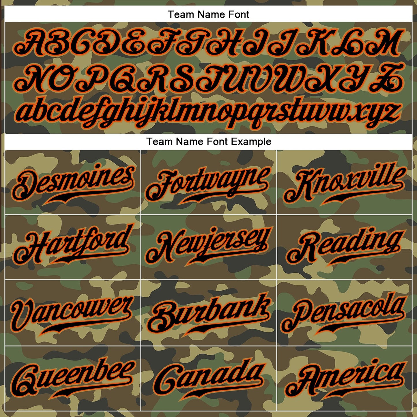 Custom Camo Black-Orange Authentic Salute To Service Baseball Jersey - Sky-Custom